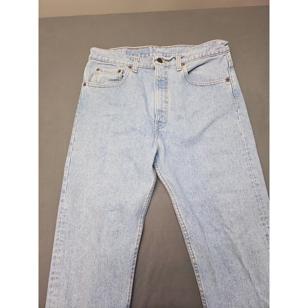 Levi's 505 Mens Jeans 34x32 (33x32) Straight Leg  Light Wash